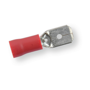 Isolierter Verbinder 3118 rot , 6,3x0,8, 0,5-1,5 mm²